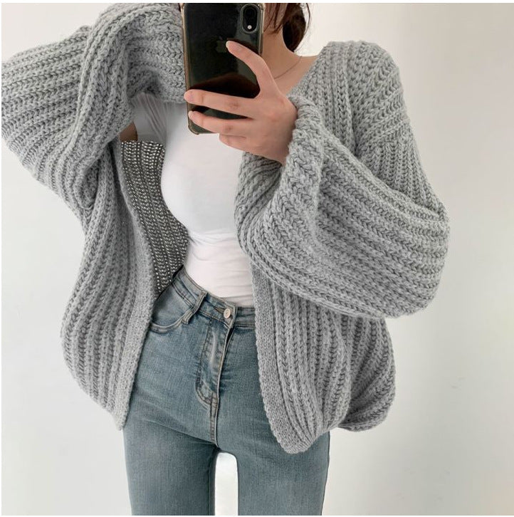 Valenzora | Offener grob gestrickter Cardigan für Damen
