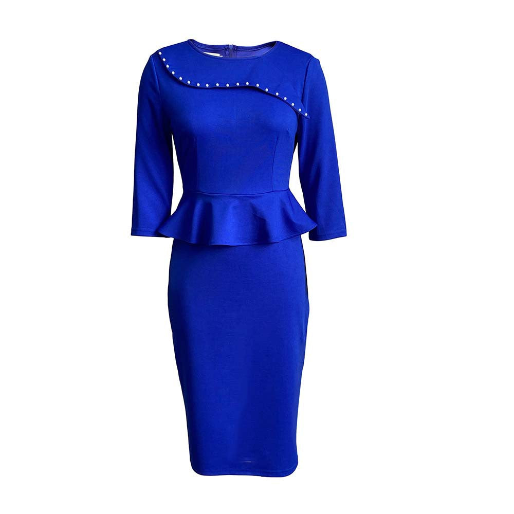 Valenzora | Women's formal peplum top and pencil skirt set