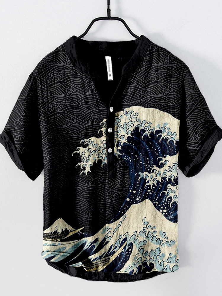 Valenzora | Japanese shirt made of linen blend