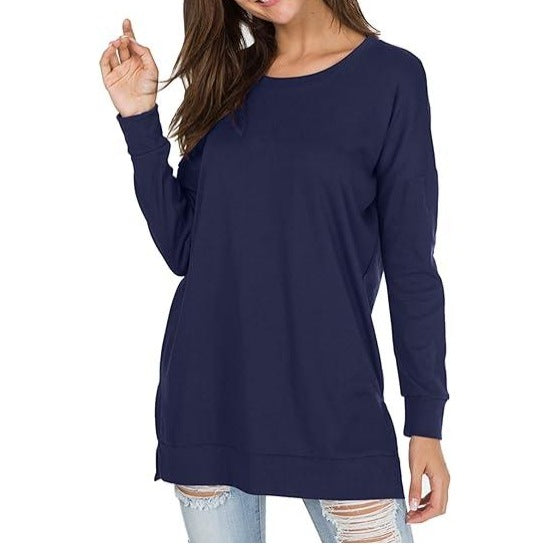 Valenzora | Plain round neck casual top