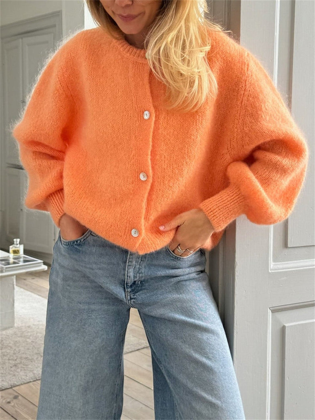 Valenzora | Women's knitted cardigan with buttons