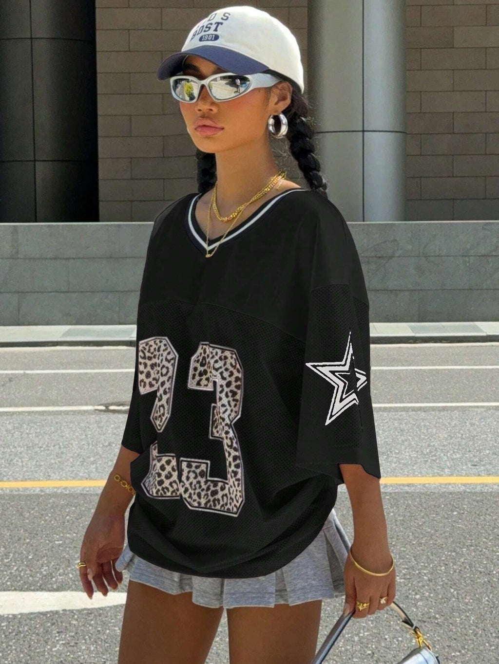 Valenzora | Jersey Shirt with Animal Print Sporty, Trendy & Streetstyle Ready
