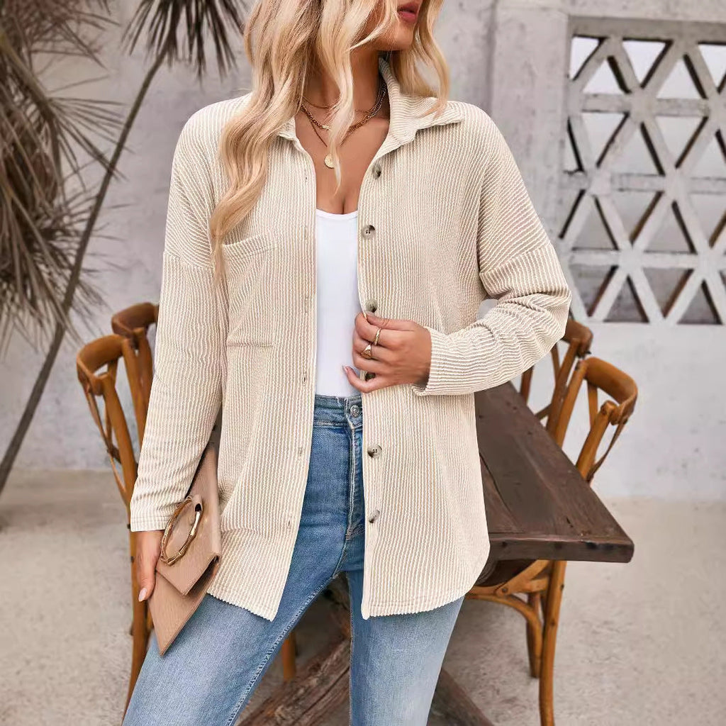 Damen-Cardigan mit strukturierter Rippen-Optik und Oversize-Knöpfen, Größe S