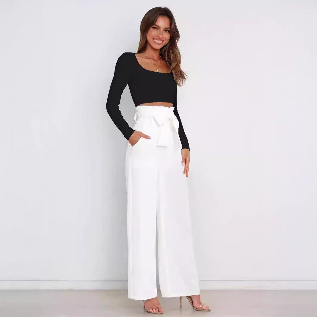Valenzora | Stylish lacing bow summer trousers