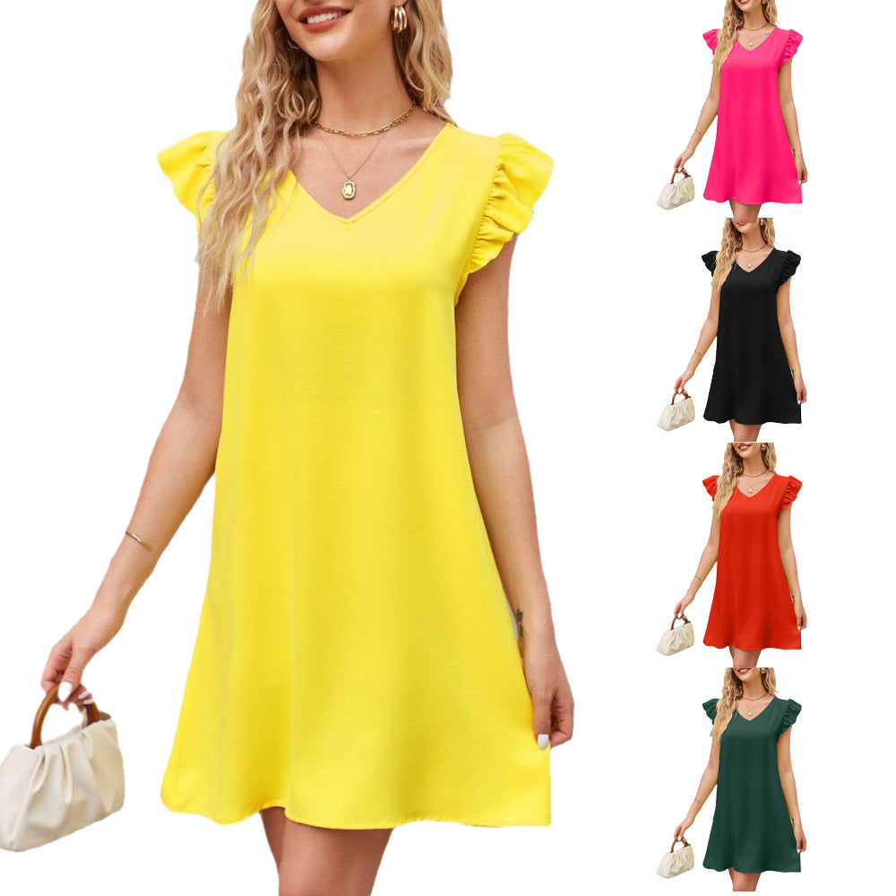 Valenzora | Puffärmel lockeres, bequemes, modisches Kleid