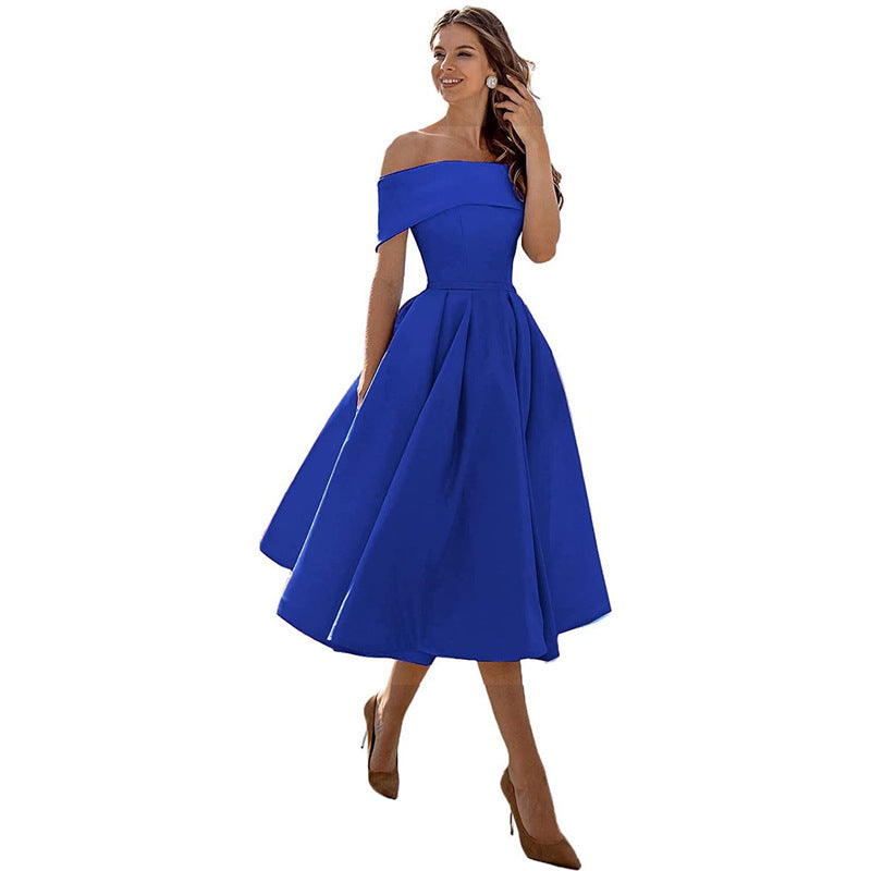 Valenzora | Versatile strapless satin dress for parties