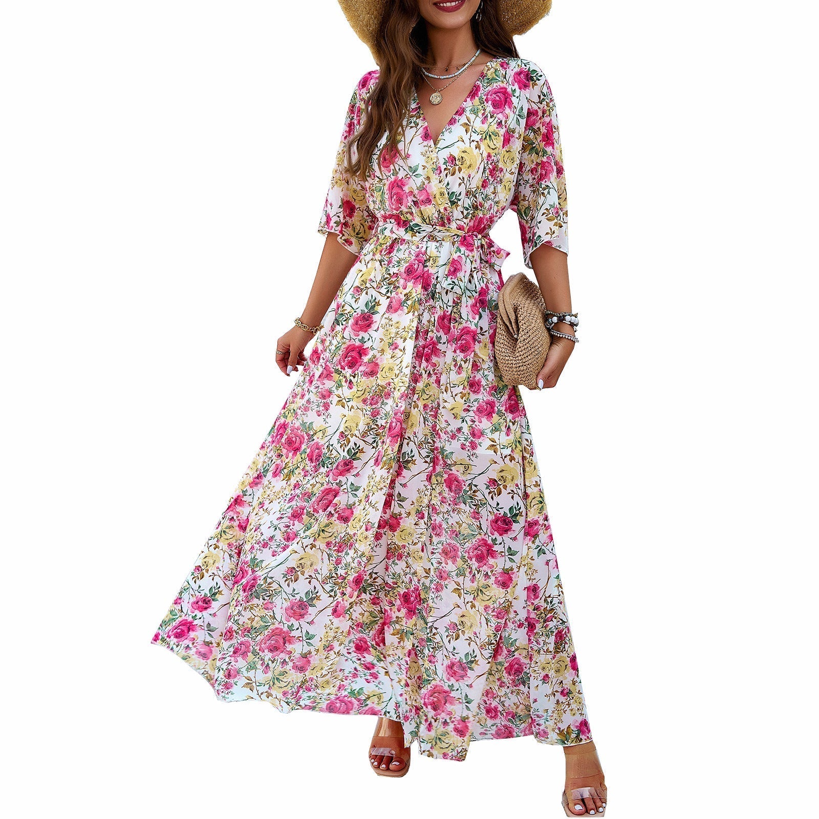 Valenzora | Elegantes bedrucktes, taillenschmeichelndes Kleid