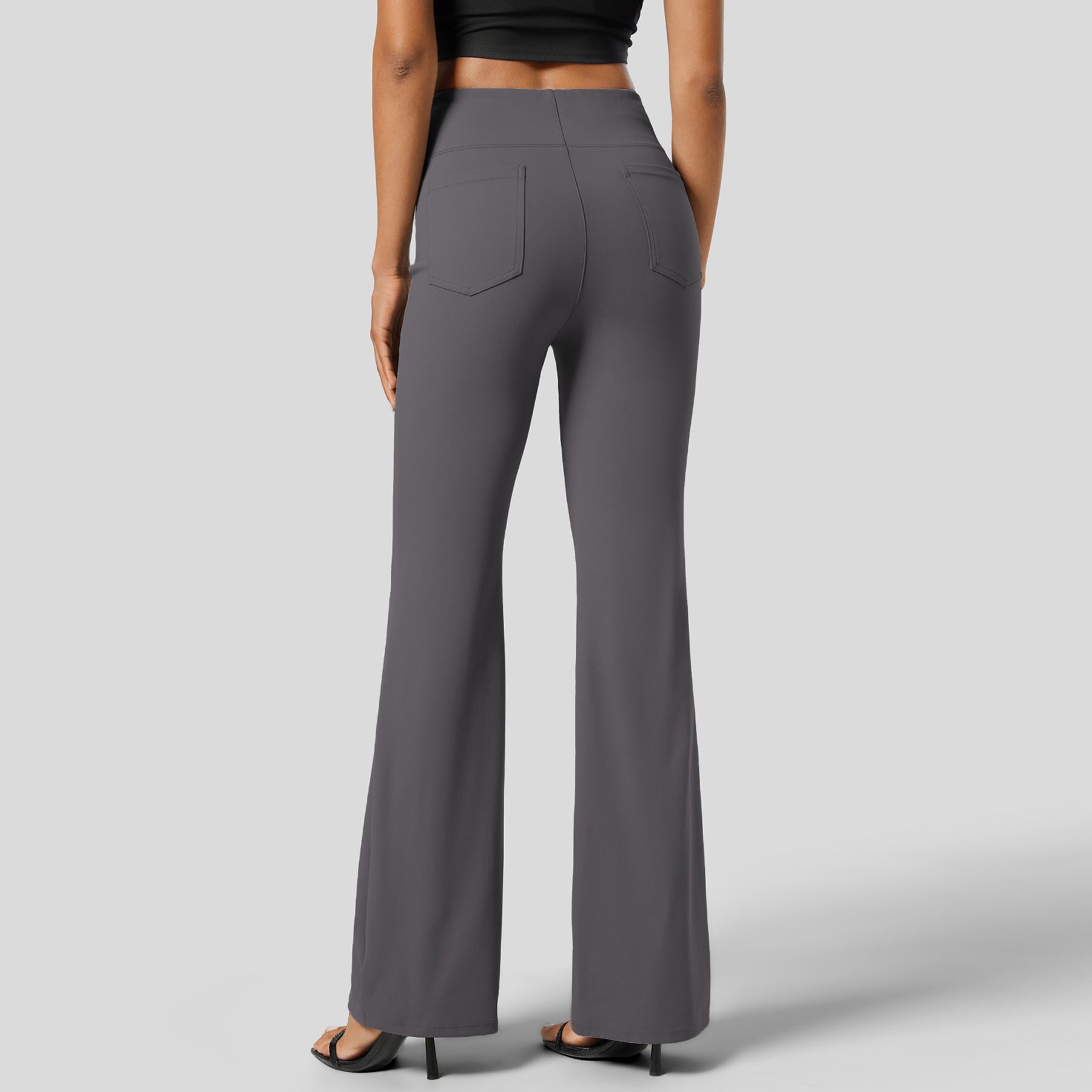 Valenzora | High-waisted, butt-lifting, wide-leg sports micro-pull-on pants