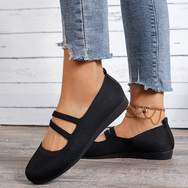 Valenzora | Flat slippers with strap across the instep and flat sole for women