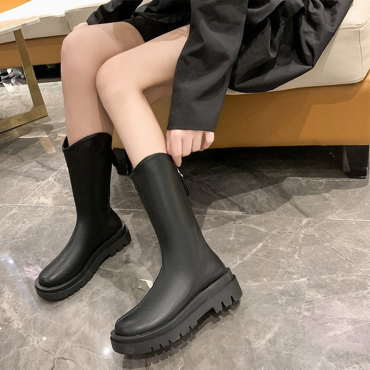 Women's rubber boots with non-slip sole and high shaft, size Valenzora