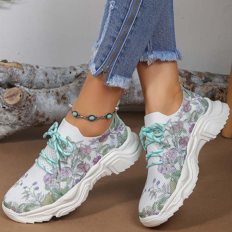 Valenzora | Sneakers für Damen mit weitläufigem Blumenmuster
