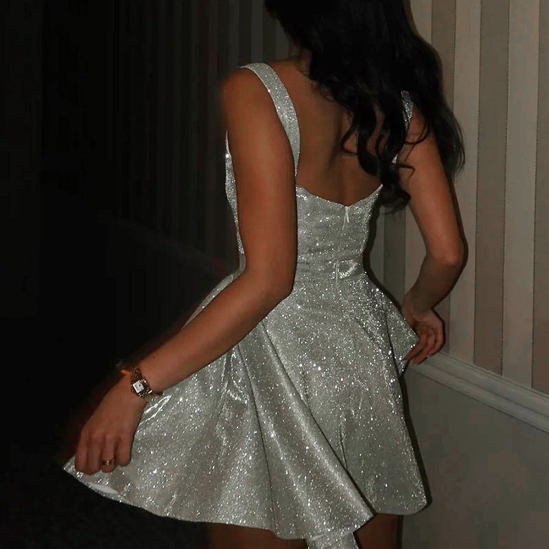 Women's A-line glitter dress, size
