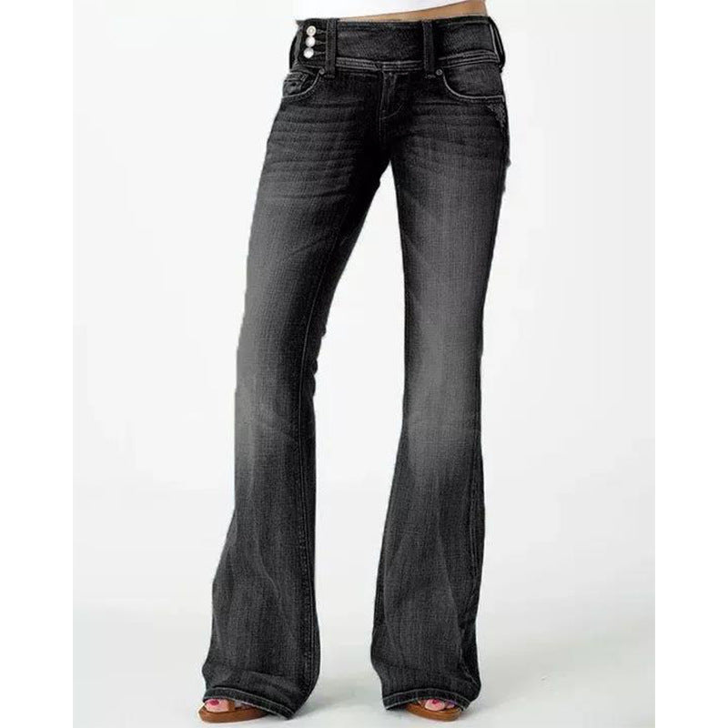 Valenzora | Popular Vintage Side Button High Waist Skinny Jeans