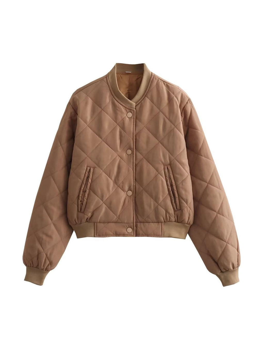 Valenzora | Argyle pattern bomber jacket for women
