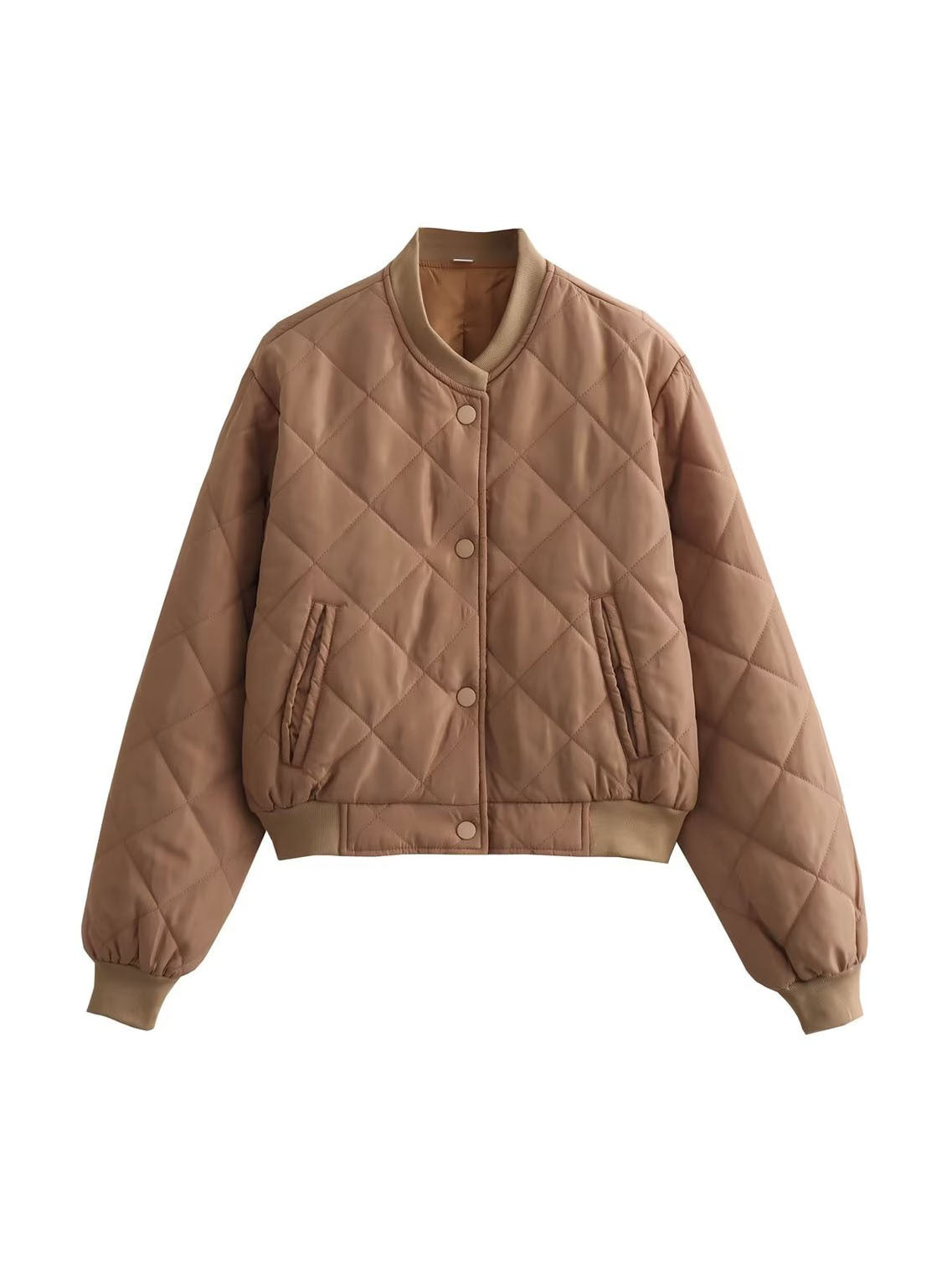 Valenzora | Argyle pattern bomber jacket for women