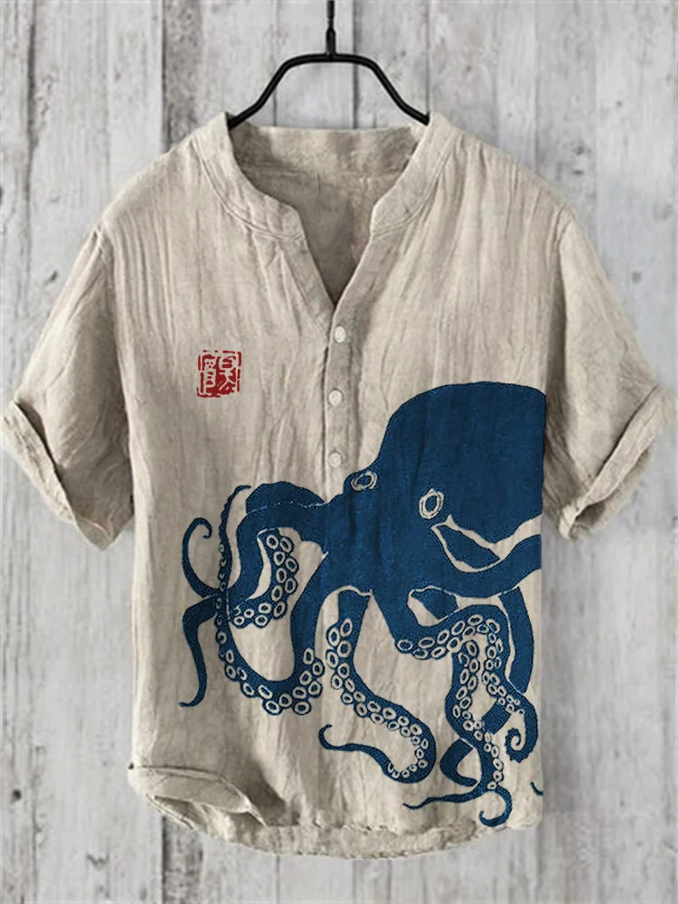 Valenzora | Japanese shirt made of linen blend