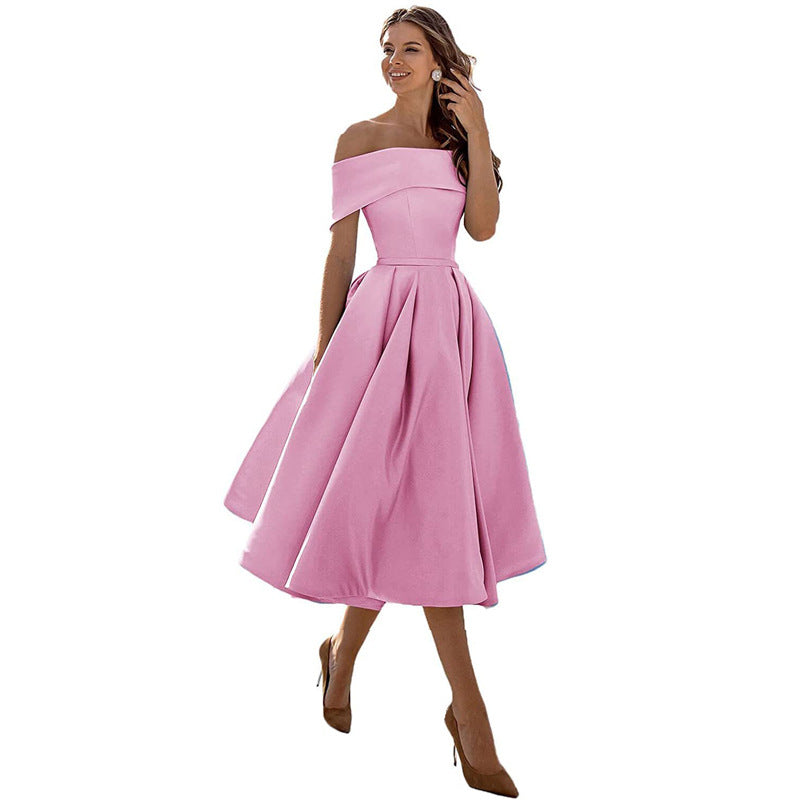 Valenzora | Versatile strapless satin dress for parties