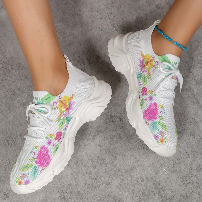 Valenzora | Sneakers für Damen mit weitläufigem Blumenmuster