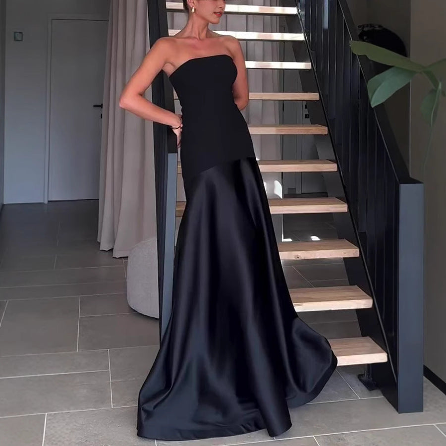 Damenabendkleid mit elegantem Bustier-Oberteil und fließendem Saum, Größe Valenzora