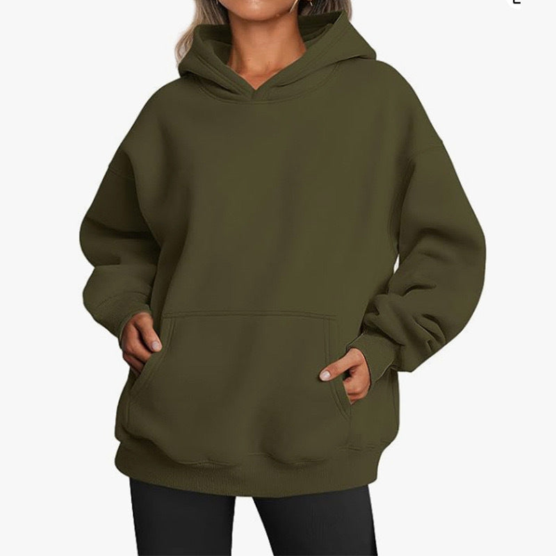 Oversized Hoodie für Damen aus weicher Baumwollmischung mit praktischen Taschen, Größe S