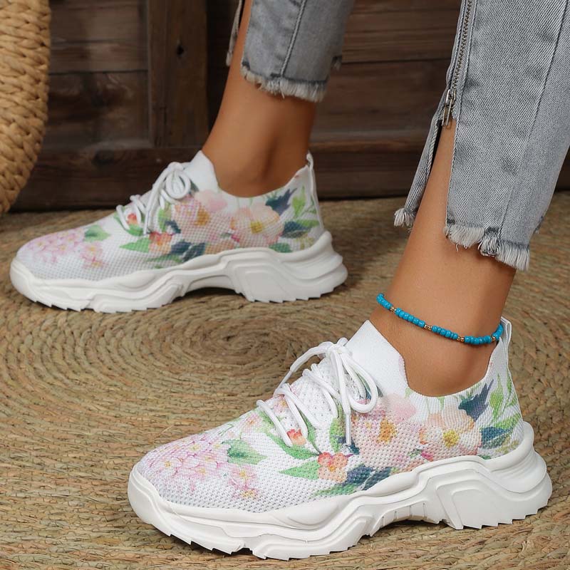 Valenzora | Sneakers für Damen mit weitläufigem Blumenmuster
