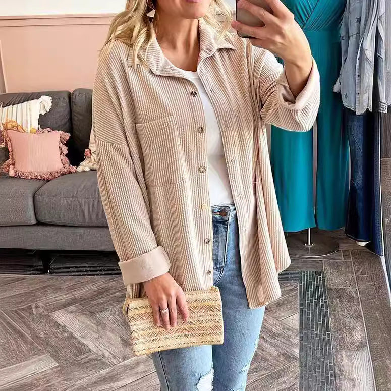 Damen-Freizeit-Strickjacke mit Knopfleiste, Größe