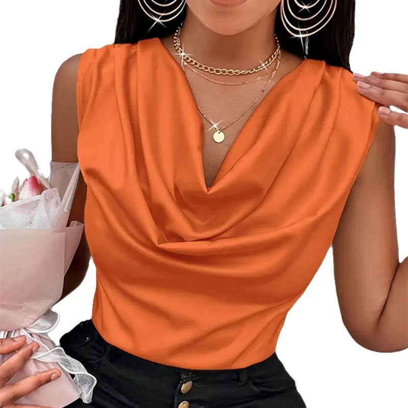 Elegantes Damen-Top mit fließendem Ausschnitt, Größe