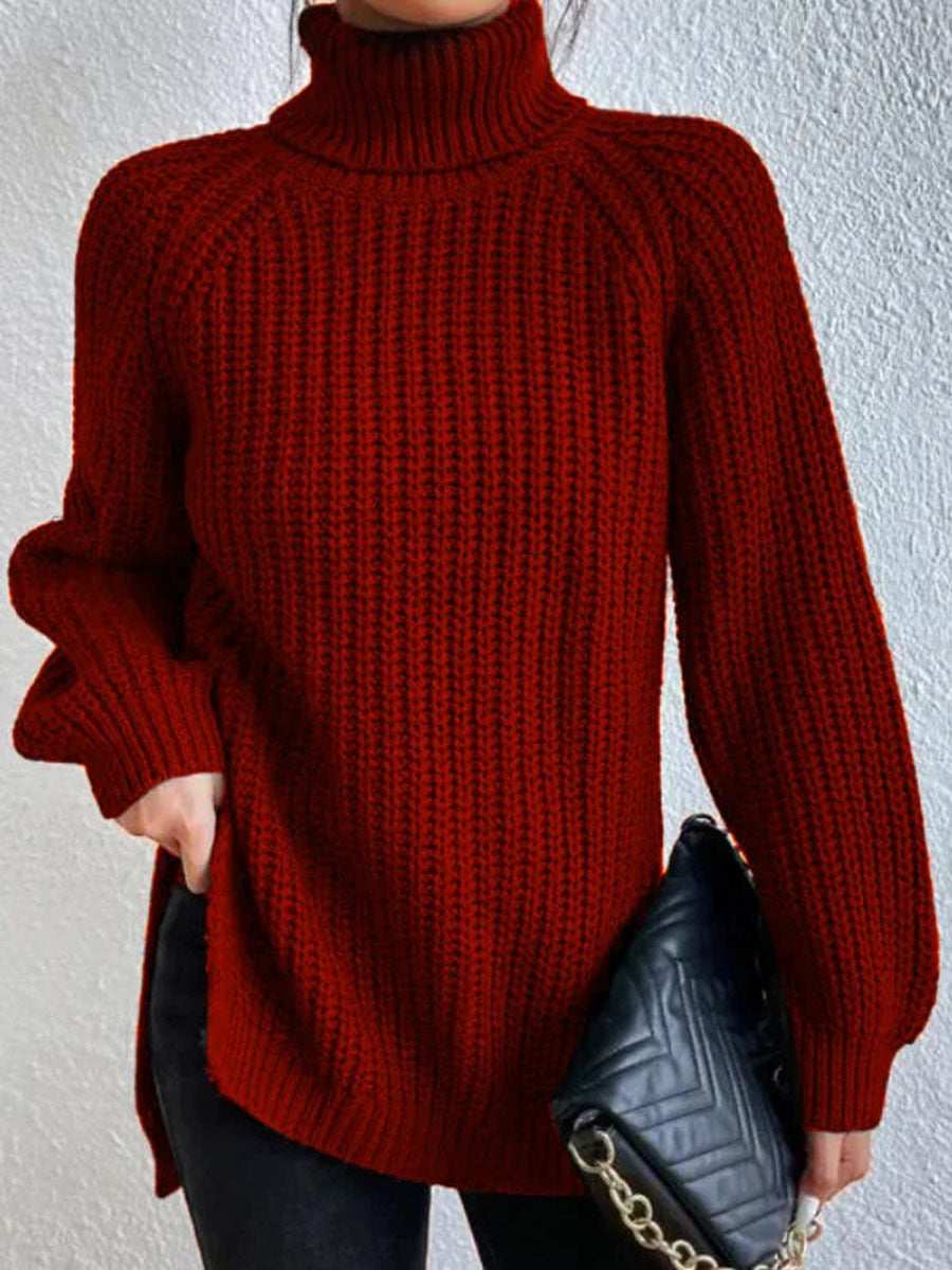 Valenzora - Cozy knitted turtleneck sweater