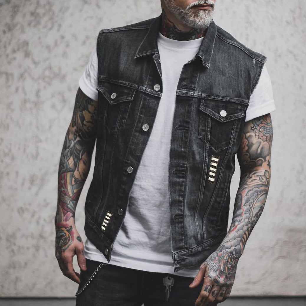 Valenzora | Motorcycle denim vest