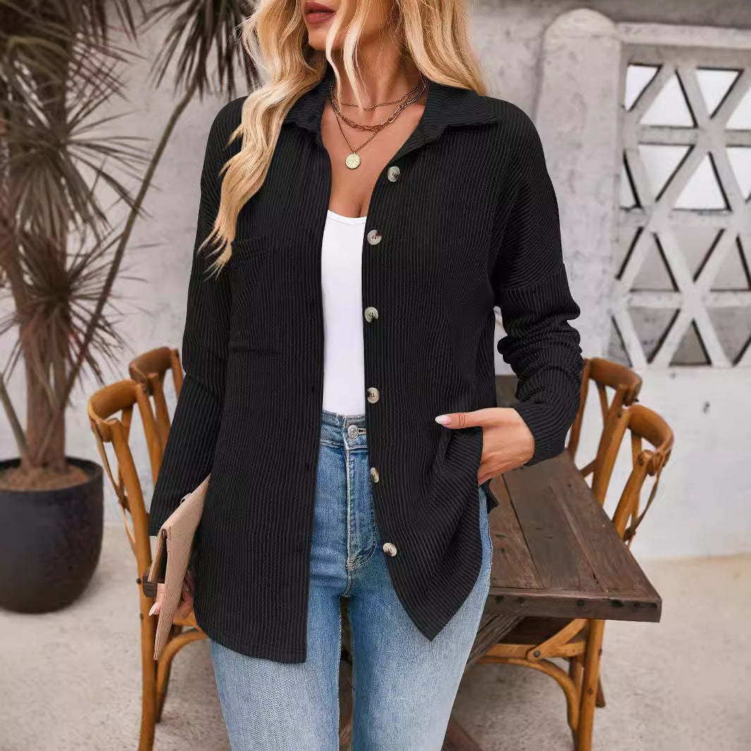 Damen-Cardigan mit strukturierter Rippen-Optik und Oversize-Knöpfen, Größe S
