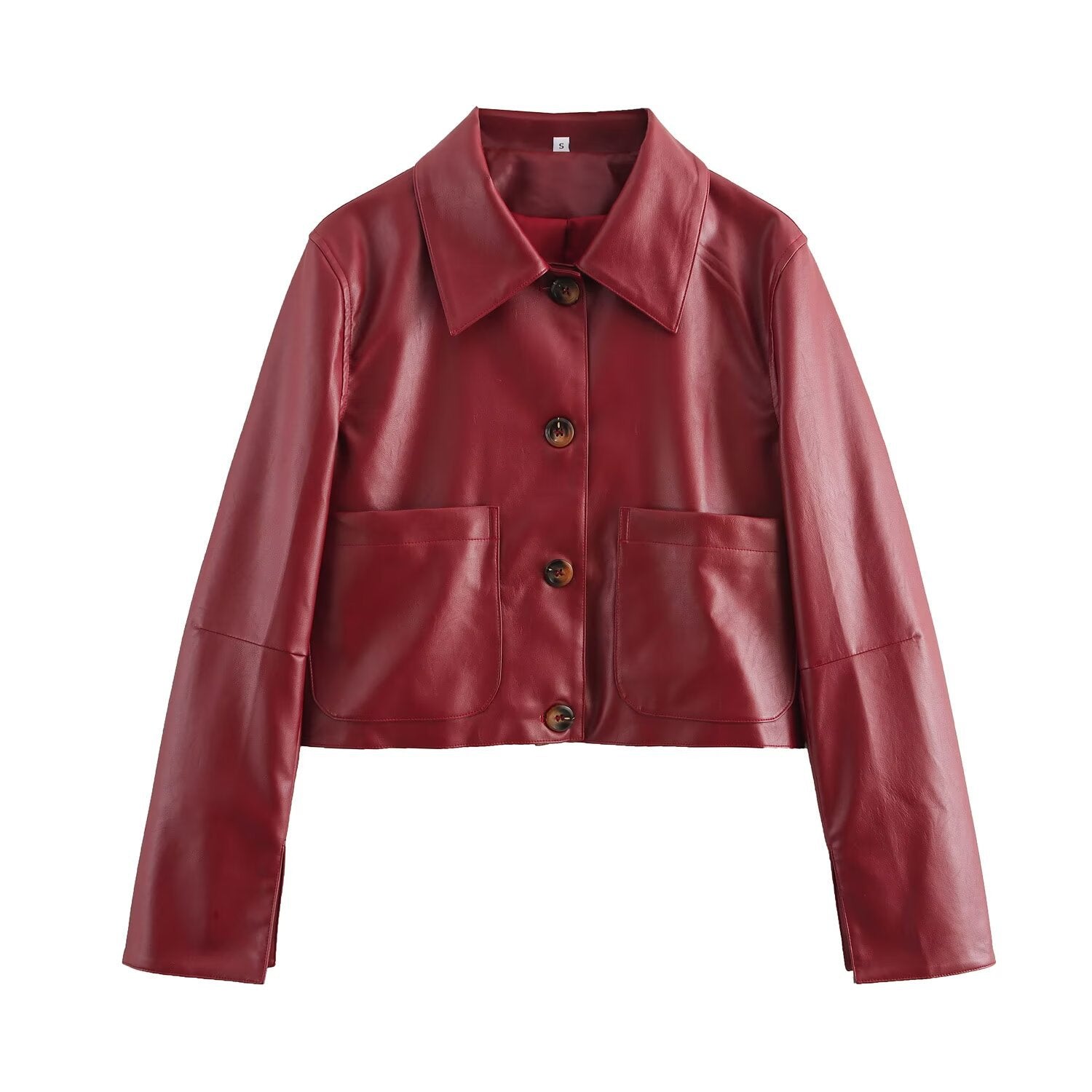 Valenzora | Einfarbige Lederjacke