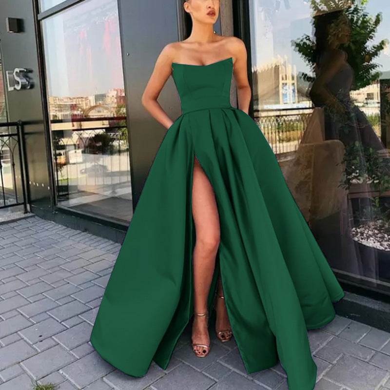 Valenzora | Split long party hostess evening dress