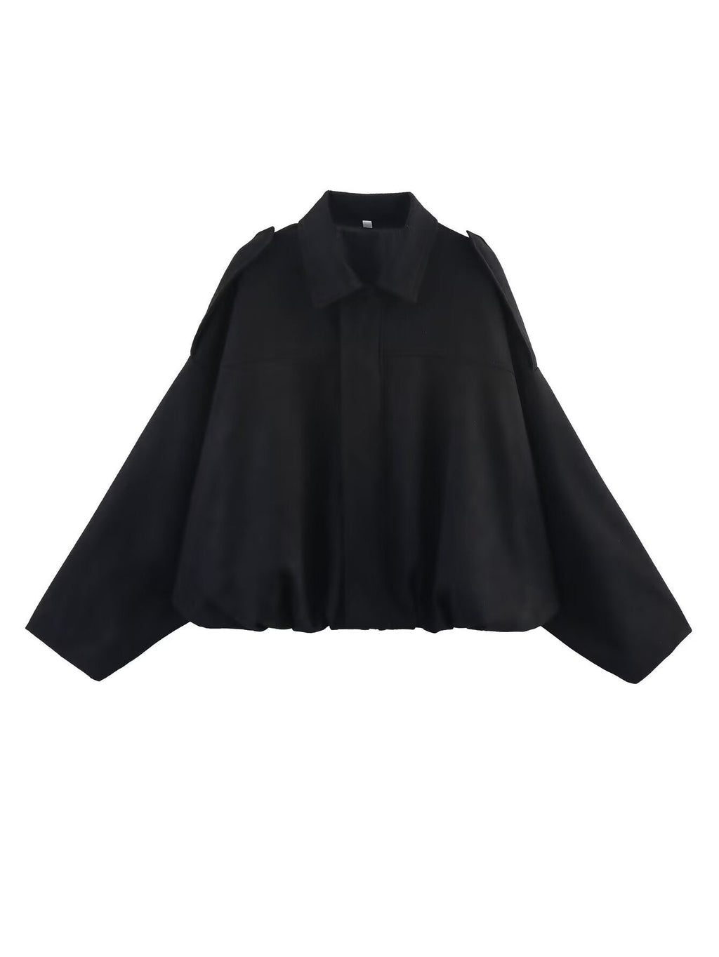 Women's oversized jacket with a relaxed fit and detachable collar, size [size missing]
