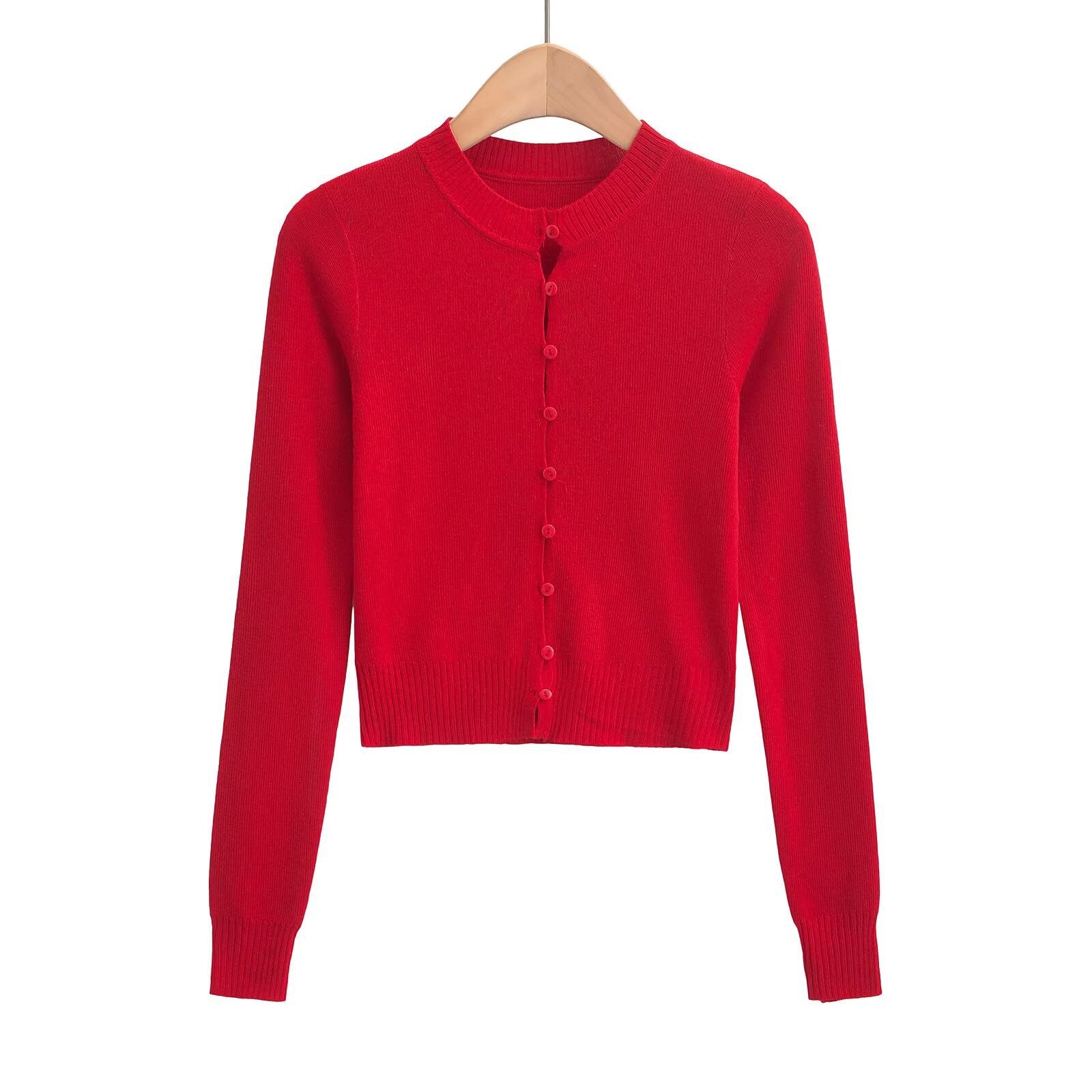 Damen-Cardigan mit modischem Rundhalsausschnitt und eleganter Knopfleiste, Größe S