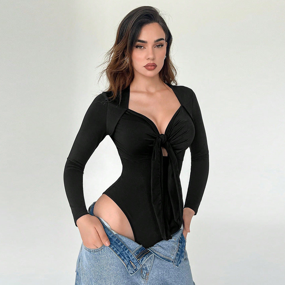 Valenzora | Long-sleeved tea top bodysuit