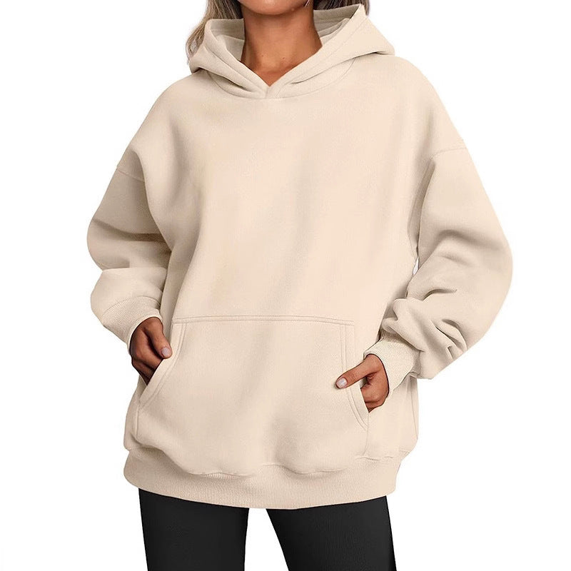 Oversized Hoodie für Damen aus weicher Baumwollmischung mit praktischen Taschen, Größe S