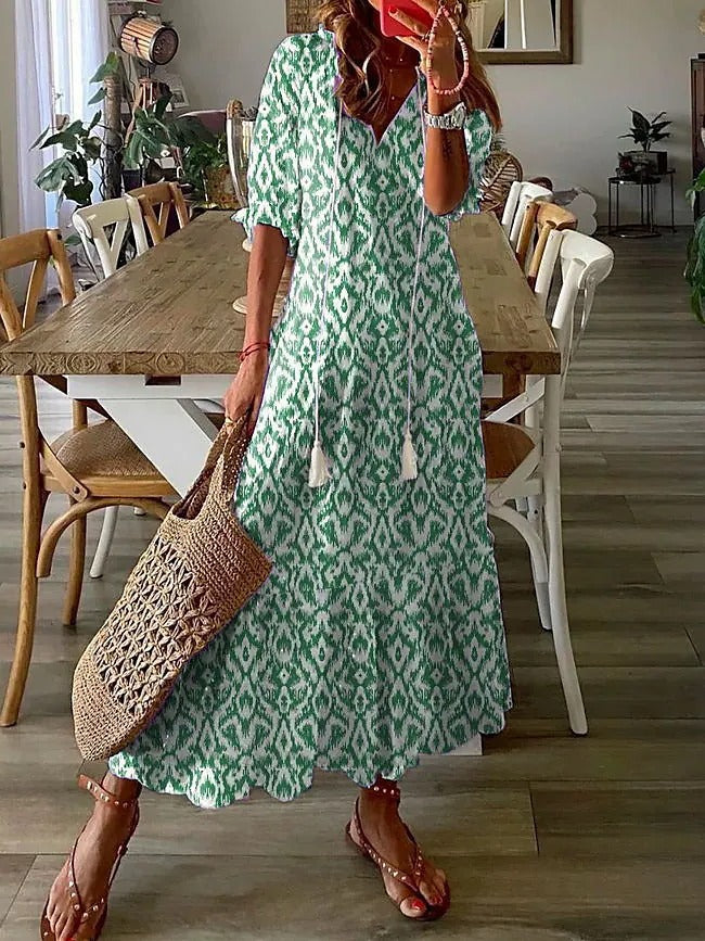 Valenzora | Elegantes langes Sommerkleid
