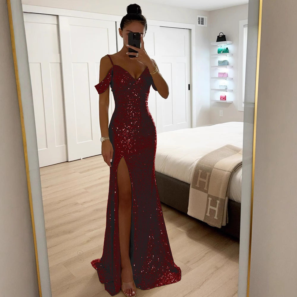 Valenzora | Elegantes Damenkleid mit Pailletten und Trägern