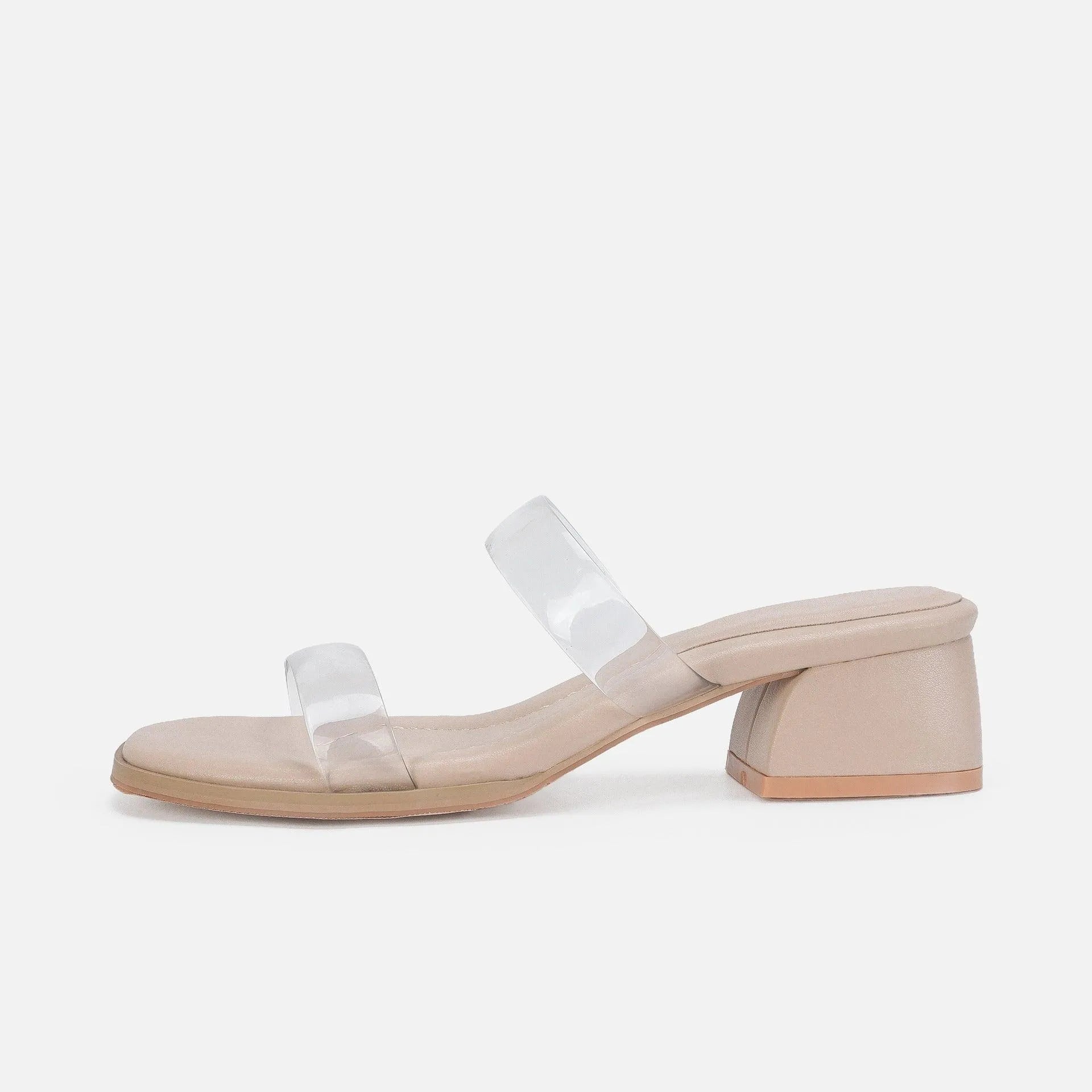 Valenzora | Women's transparent mid-heeled sandals