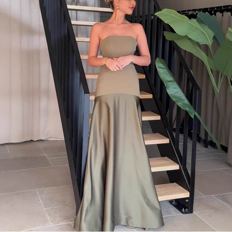 Damenabendkleid mit elegantem Bustier-Oberteil und fließendem Saum, Größe Valenzora