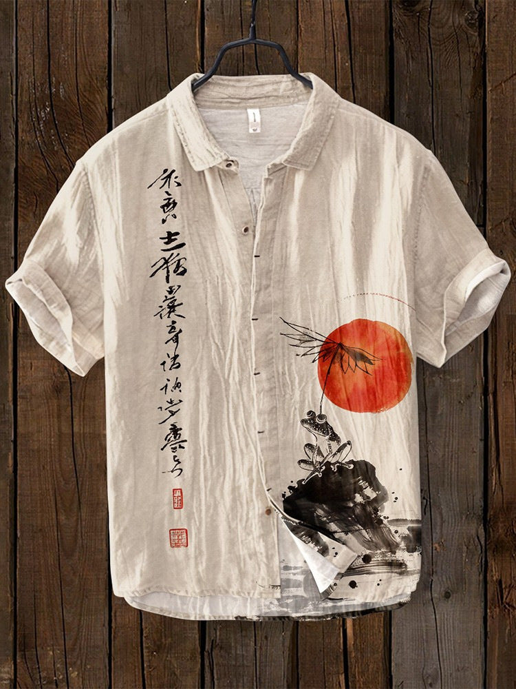 Valenzora | Japanese shirt made of linen blend