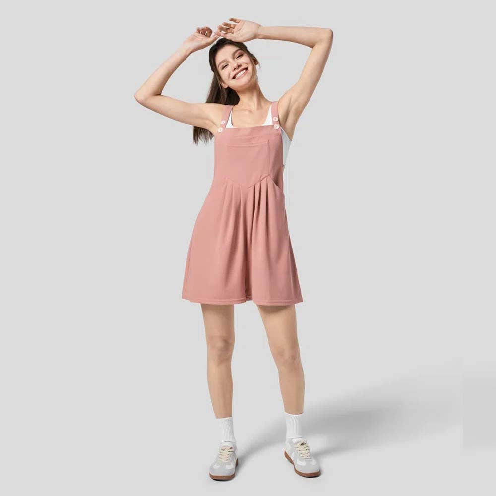Valenzora | Front-folded Lively Large pocket Loose dungarees