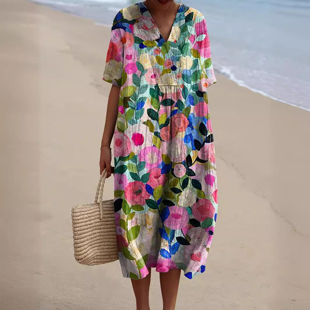 Valenzora | Dress with vibrant floral pattern