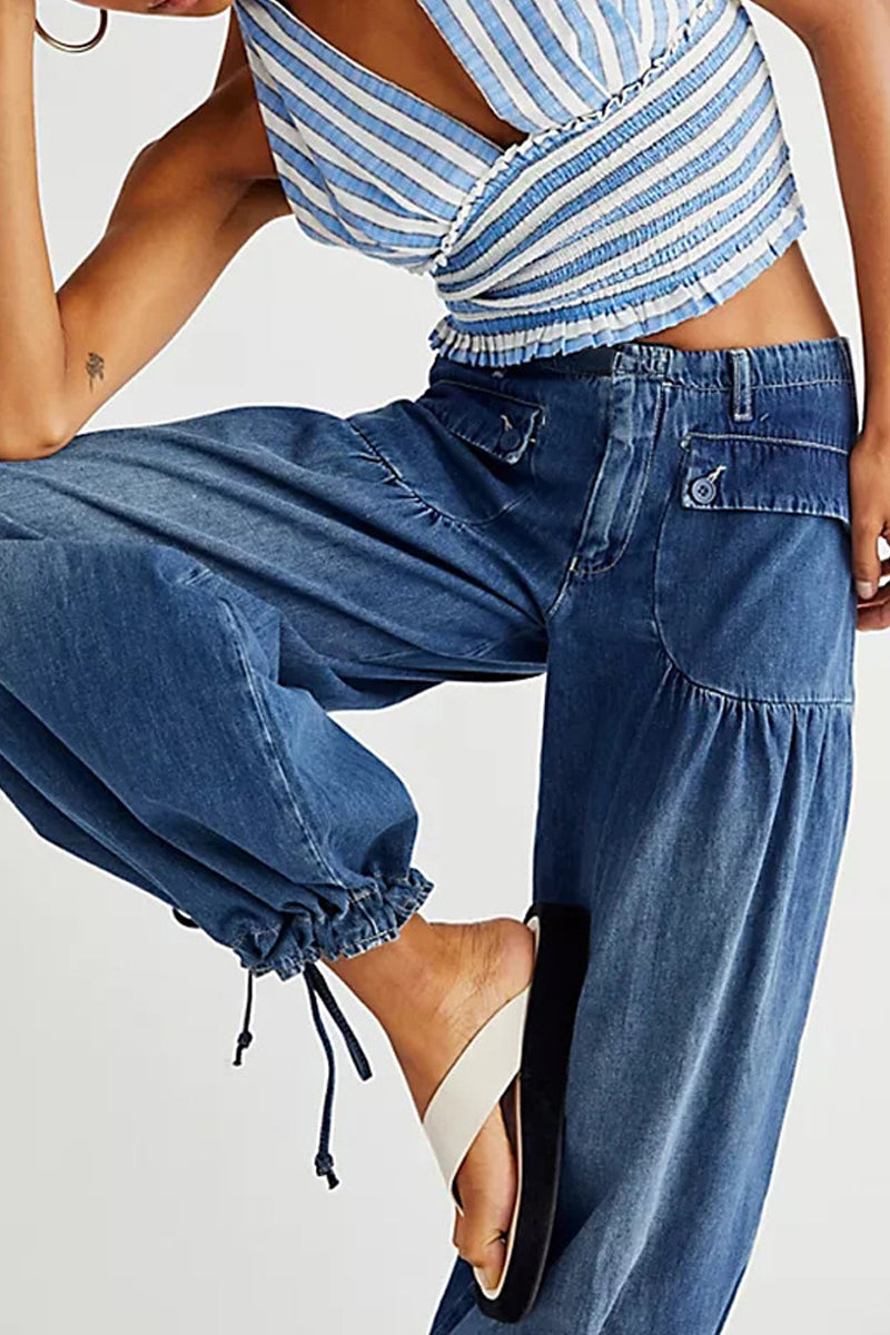 Valenzora | Pockets, lacing, balloon jeans