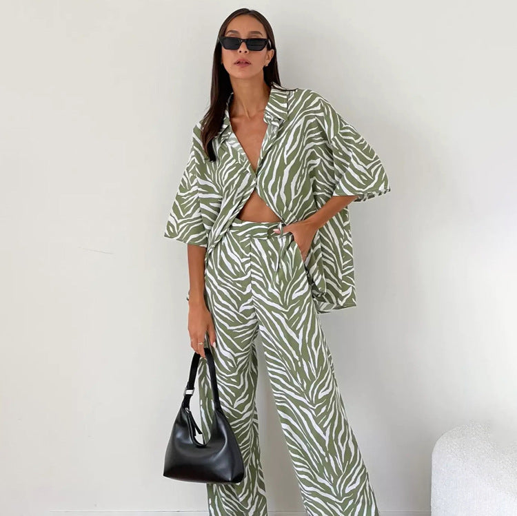 Valenzora zebra-striped suit
