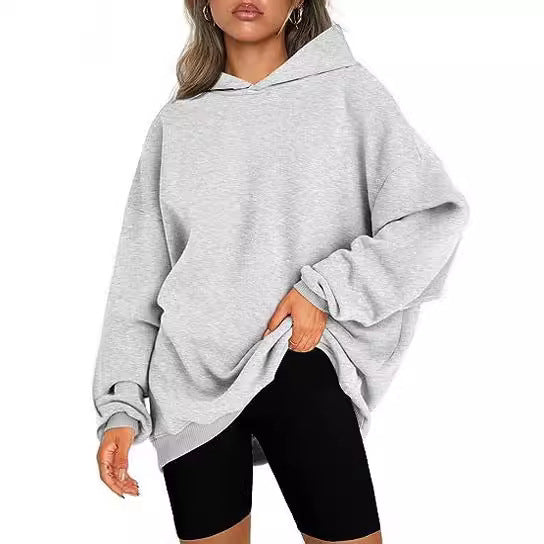 Damen-Oversize-Hoodie mit Seitenschlitzen, Größe