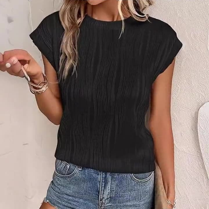 Damen lässiges Faltenhemd mit modischem Schnitt und entspanntem Look, Größe S