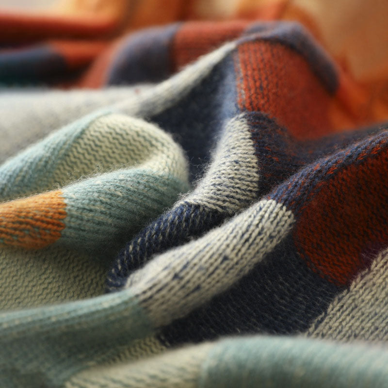 Valenzora | Bunter karierter Strickpullover