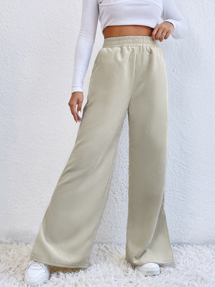 Valenzora with high waist and corduroy fabric