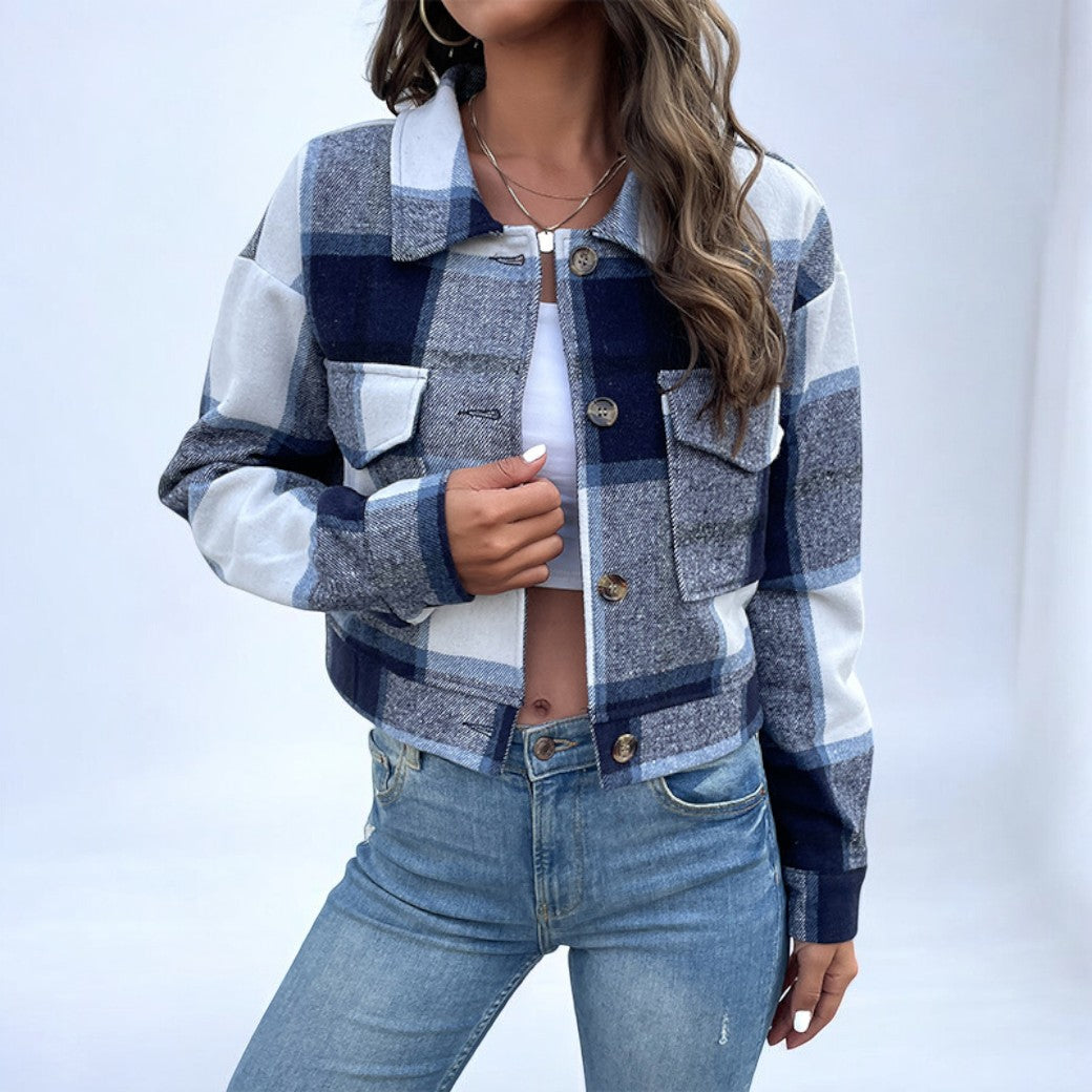 Valenzora | Fashionable plaid jacket
